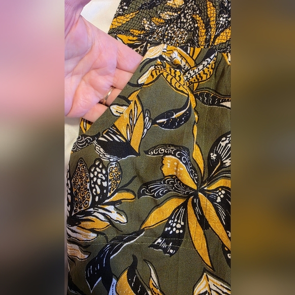 Like An Angel Shorts Womens 3X Leaf Floral Multicolor High Waist Elastic Resort - Picture 3 of 10